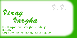 virag vargha business card